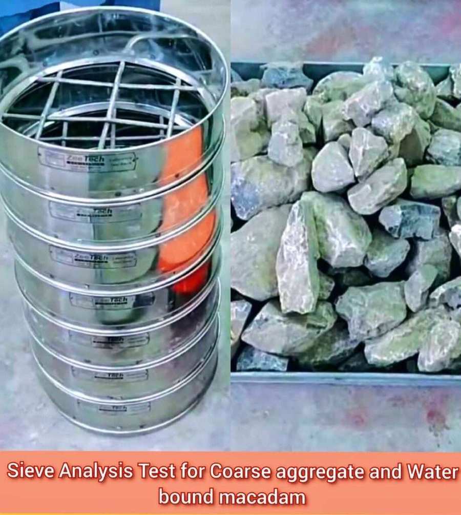 Sieve Analysis Test for Coarse aggregate and Water Bound