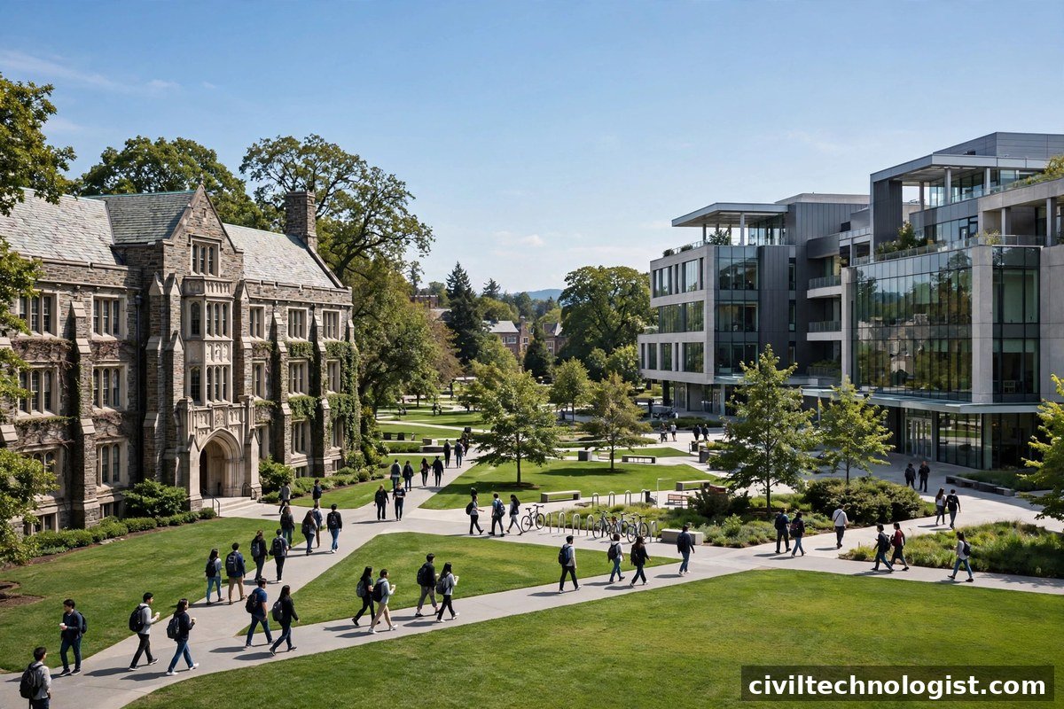 Civil engineering university campus
