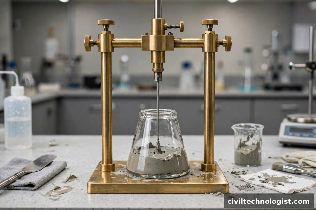 Consistency of Cement Test Using the Vicat Apparatus